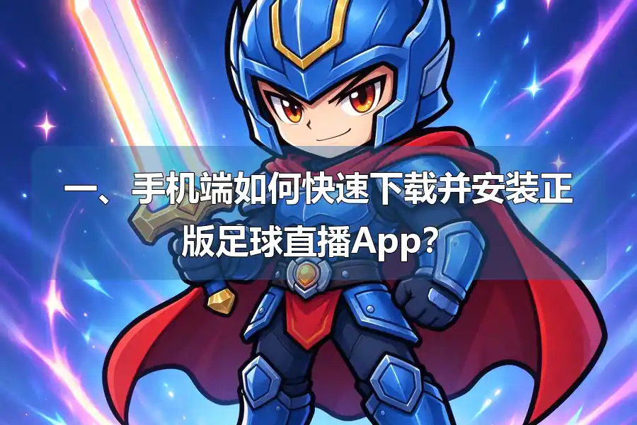 一、手机端如何快速下载并安装正版足球直播App?